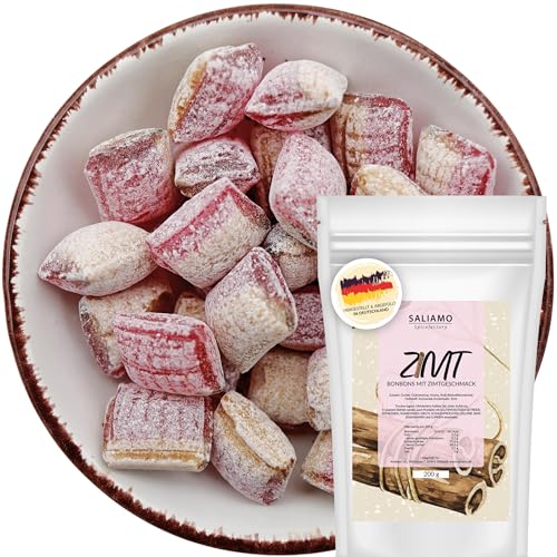 Saliamo | 200g Zimt Bonbons Weihnachten - weihnachtliche winterliche Retro Bonbon - hergestellt in deutscher Manufaktur - ohne Alkohol von Saliamo