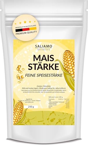 Saliamo | 250g Maisstärke Pulver | Speisestärke | Glutenfrei | zum binden und Soßen andicken | wiederverschließbar | von Saliamo