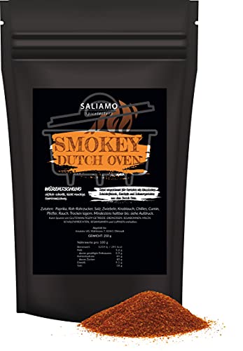 Saliamo | Smokey Dutch Oven Gewürzmischung, Schichtfleisch, Schmorgericht und Eintöpfe aus dem Feuertopf, Gewürzzubereitung für Dutch Oven Gerichte von Saliamo