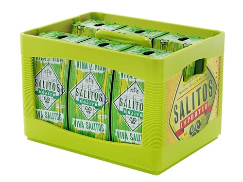 SALITOS MOJITO Flavoured Beer (24 x 0,33l) - 5% Vol. Mehrweg im Kasten – Spritzige Limette & frische Minze - 6 x 4er Pack von Salitos