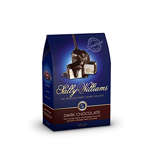 Sally Williams, Premium Soft Honey Nougat Geschenkbox – handgefertigte Nougats mit Mandeln und dunkler Schokolade – 125 g, 10 Stück von Sally Williams