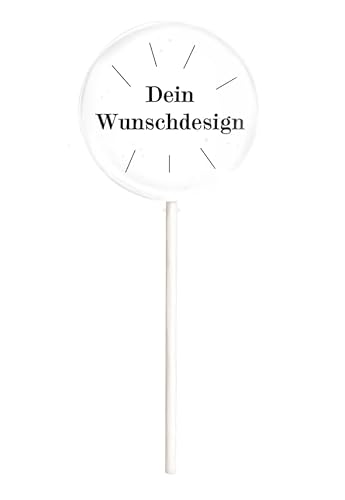 Fotololli – Personalisierter Lolli mit eigenem Bild, Logo oder Motiv – Essbarer Druck in brillanten Farben – Individuelles Geschenk für Feiern, Events & Werbung - Salonbuck (3,3cm, 10, stück) von Salon Buck