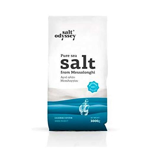 Reines grobes Meersalz aus Messolonghi - Griechenland, 100% Naturliches Produkt, Netto gewicht: 1000gr. von Salt Odyssey
