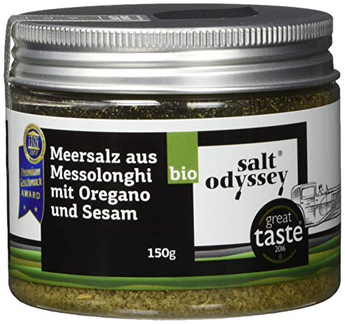 Salt Odyssey Meersalz mit Sesam und Oregano 150g, 2er Pack von Salt Odyssey