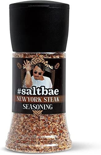 SaltBae® New York Steak Gewürz - hochwertiges Gewürz für jeden Hobbykoch oder Grillmeister - ideal für eine Grillparty - bringen Sie Salt Bae in Ihre Küche - 1 Stück New York Steak Gewürz von SaltBae