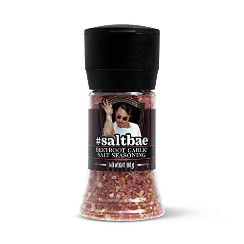 SaltBae® Rote Bete-Knoblauch Gewürzsalz - hochwertiges Salz für jeden Hobbykoch oder Grillmeister - ideal für eine Grillparty - bringen Sie SaltBae in Ihre Küche - 1 St. Rote Bete-Knoblauch Salzgewürz von SaltBae