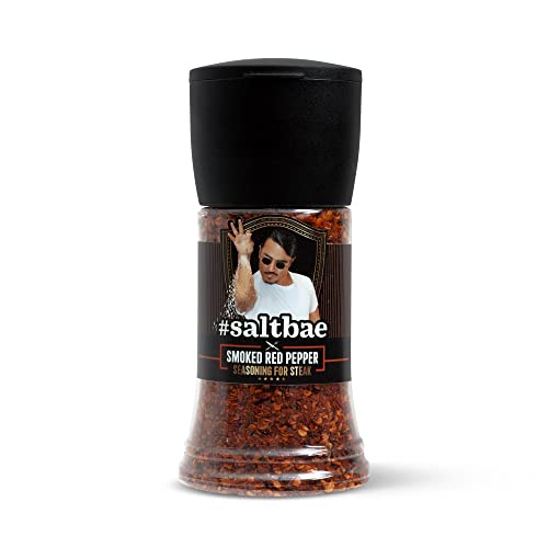 SaltBae® Smoked Red Pepper Gewürz für Steak - hochwertiges Gewürz für jeden Hobbykoch oder Grillmeister - bringen Sie Salt Bae in Ihre Küche - 1 Stück Smoked Red Pepper Gewürz für Steak von SaltBae