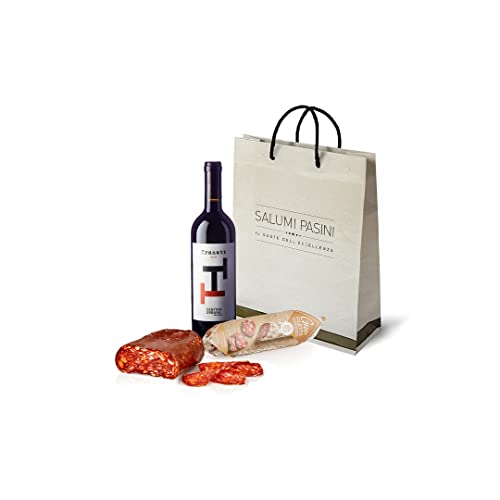 Aperitif-Kit "Ich entschied mich für Aromen" Cirò Rotwein Classico Superiore Riserva DOC, Spicy Spianatina 250g und Salami Grand Fillet 170g, Salumi Pasini von Salumi Pasini