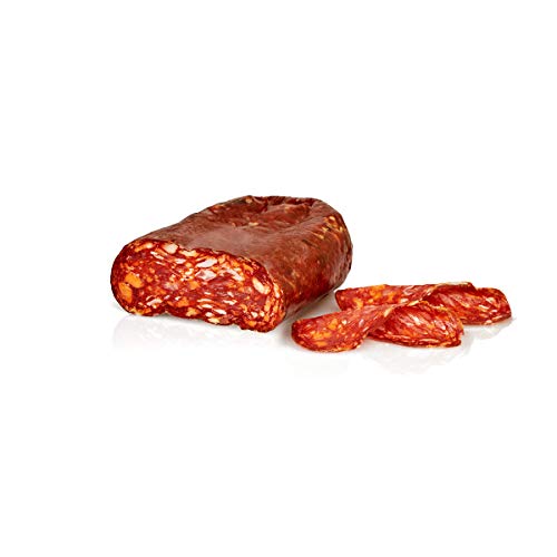 Spianata Piccante Calabrese Salumi Pasini® Pikante flache Rohwurst aus Kalabrien | Stück | 200 g | Würziger Geschmack | Für Aperitifs von Salumi Pasini