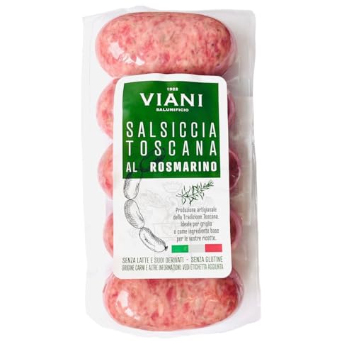 Original frische italienische Bratwurst Salsiccia Toskana mit Rosmarin 300gr von Salumificio Viani