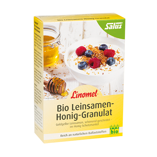 Bio-Leinsamen-Honig-Granulat 250 g - Goldgelbe Leinsaat, schonend geschrotet - im Honig-Schutzmantel - Salus von Salus