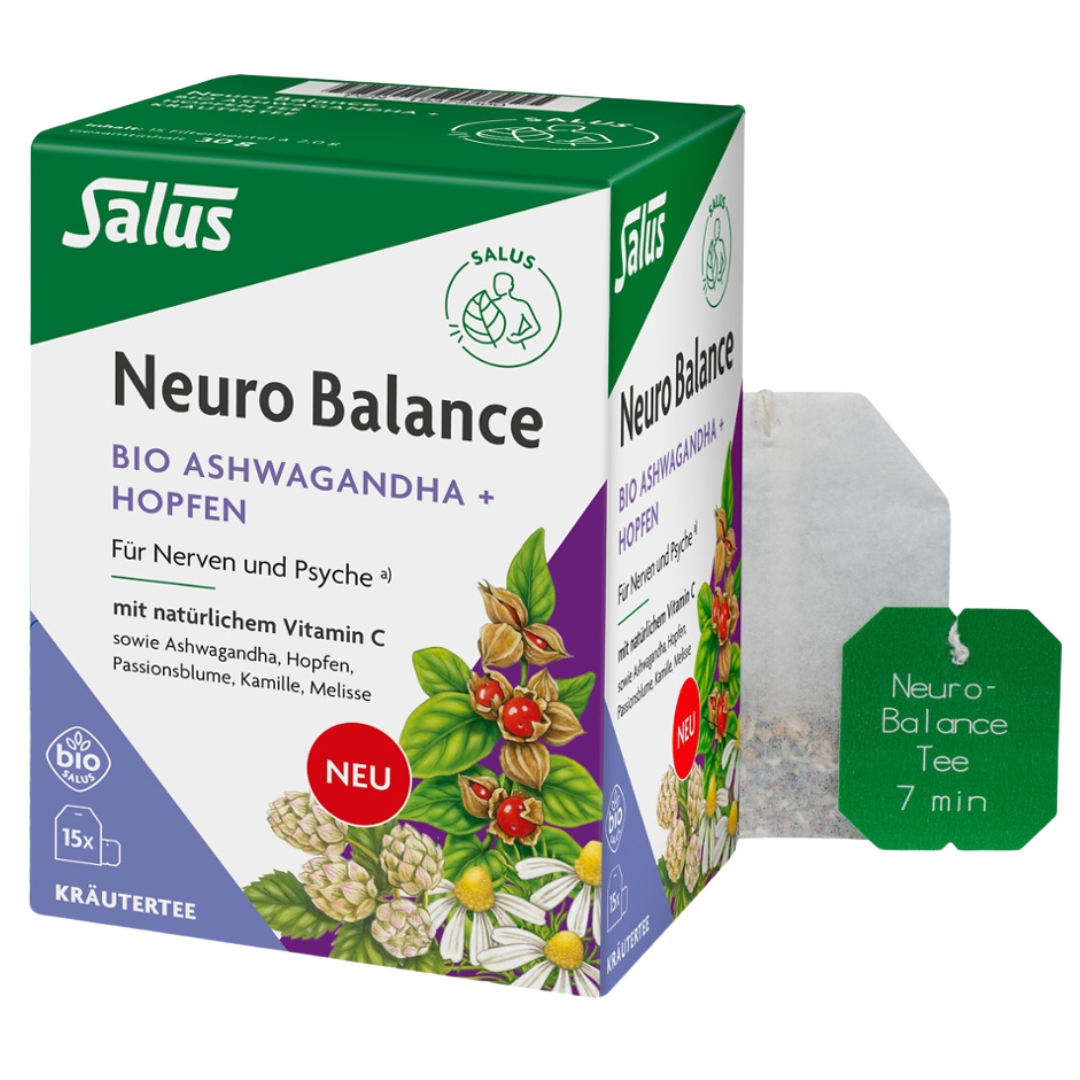 Bio Neuro Balance Ashwagandha & Hopfen Kräutertee von Salus