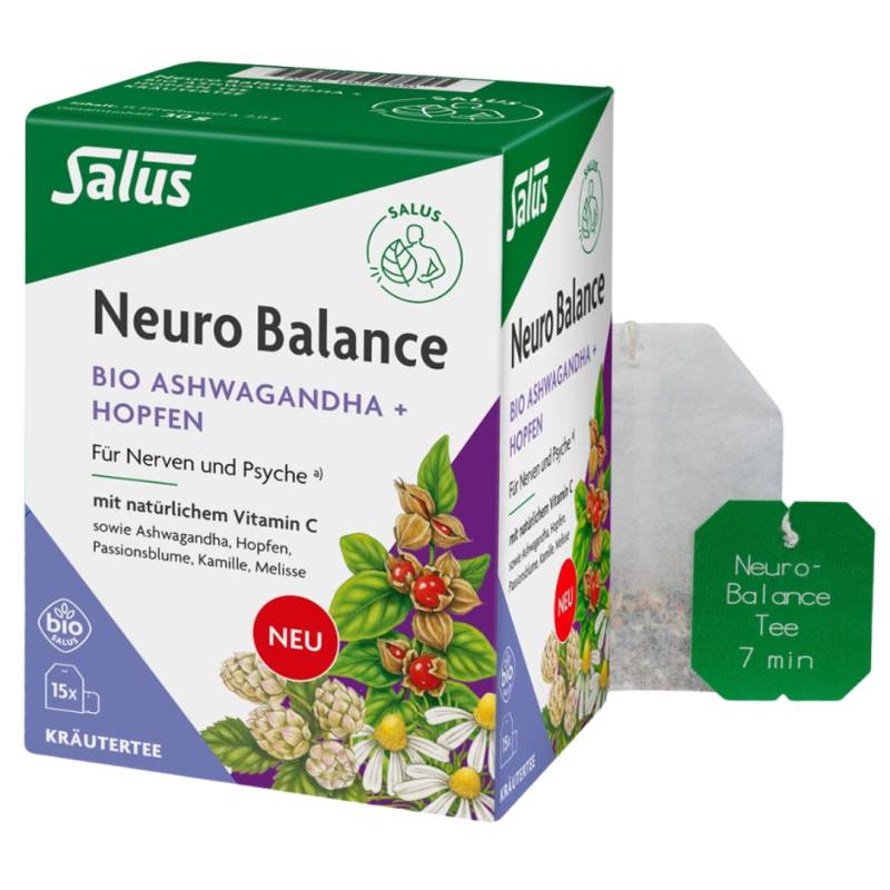 Bio Neuro Balance Ashwagandha & Hopfen Kräutertee von Salus