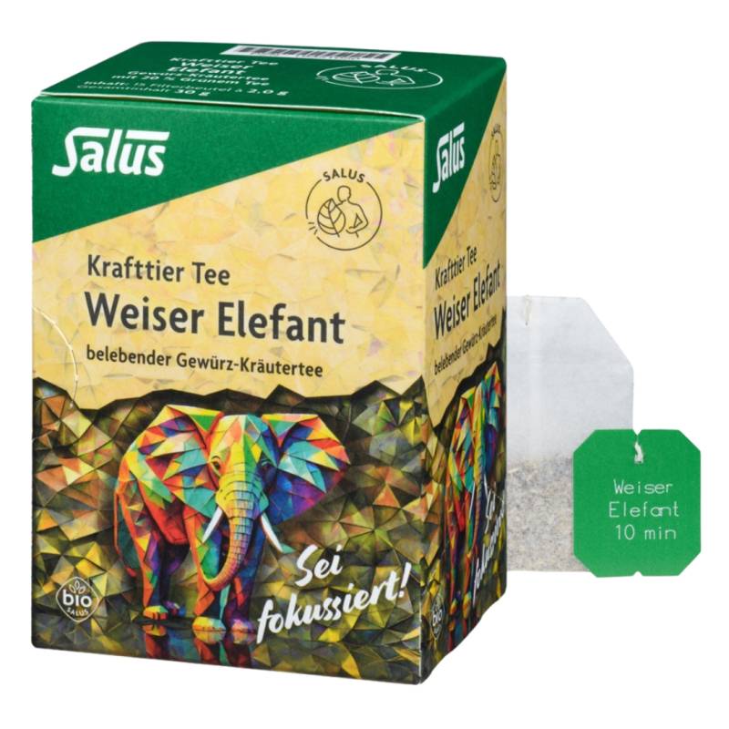 Bio Weiser Elefant Kräftiger Tee, 15 Teebeutel von Salus