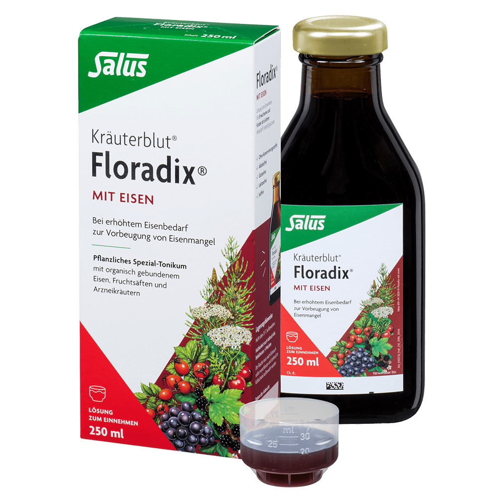 Floradix® Kräuterblut mit Eisen Probe von Salus