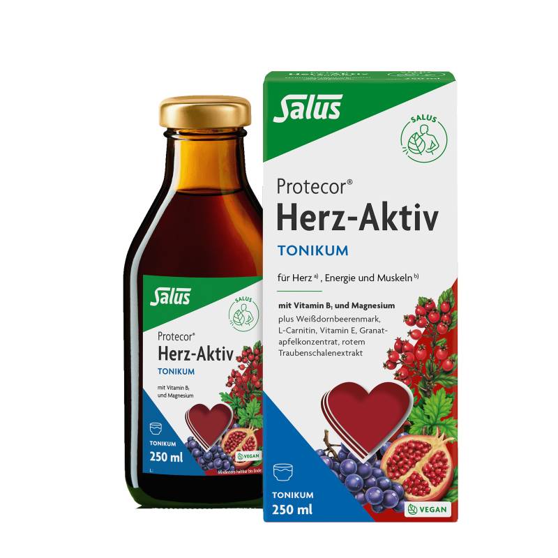 Protecor Herz-Aktiv Spezial Tonikum 250 ml - Mit Vitamin B1 und Magnesium - vegan - Salus von Salus