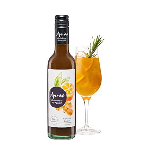 Salus - Aperino Curcuma Ingwer - 1x 370 ml Glasflasche - alkoholfreier Bio-Aperitif - mit 17 Kräutern, Gewürzen und Früchten - harmonischer Dreiklang - vegan - bio von Salus