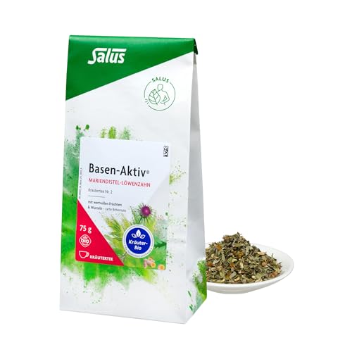 Salus Basen-Aktiv Mariendistel Löwenzahn Tee - 1x 75 g Beutel - Kräutertee Nr. 2 - Salus Tee Qualität seit 1916 - mit wertvollen Früchten und Wurzeln – zarte Bitternote - vegan von Salus