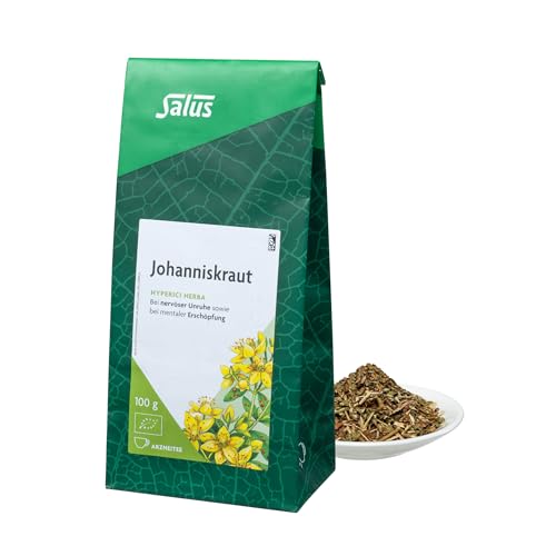 Salus - Johanniskraut Tee - 1x 100 g Beutel - lose - Arzneitee - Hyperici herba - zur Unterstützung der Behandlung von nervöser Unruhe und Schlafstörungen - bio von Salus