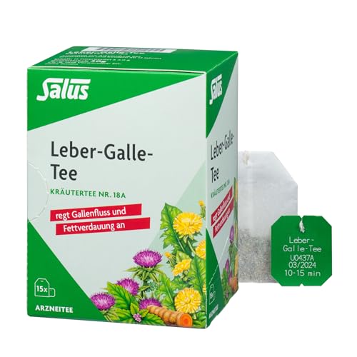 Salus – Leber-Galle-Tee – 1x 15 Filterbeutel (30 g) – Arzneitee – Kräutertee Nr. 18a – regt Gallenfluss und Fettverdauung an von Salus