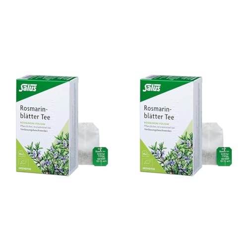 Salus - Rosmarinblätter Tee - 1x 15 Filterbeutel (30g) - Arzneitee - Rosmarini folium - pflanzliches Mittel bei Verdauungsbeschwerden - bio (Packung mit 2) von Salus