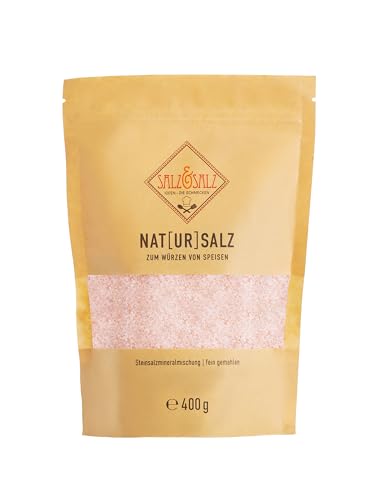 Salz & Salz Premium [Himalaya Salz] Grob & Salz Fein 400g & 900g – Steinsalz aus Pakistan ohne Zusätze – Natursalz Unbestrahlt für Salzmühle und Genießer - Rosa Kristallsalz, Ursalz, Steinsalz von Salz & Salz