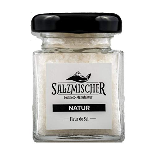 Fleur de Sel de Guérande von Salzmischer Feinkost (Bretagne/Frankreich) Fingersalz Meersalz traditionell handgeerntet (75g) von Salzmischer