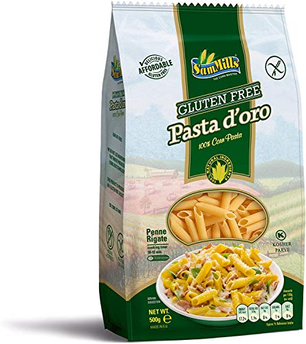 Pasta d´oro – Glutenfreie Nudeln (Penne Rigate) aus Maismehl | 500 g Packung von Sam Mills