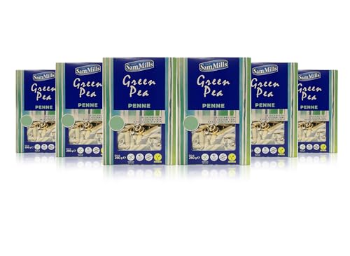 Sam Mills - Green Pea Pasta - Glutenfreie Nudeln aus grünen Erbsen - Penne 6er Pack (6 x 250 g) - Pasta aus Hülsenfrüchten von Sam Mills