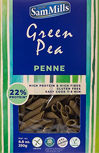 Sam Mills – Green Pea Pasta - Glutenfreie Nudeln aus grünen Erbsen - Penne (250 g) - Pasta aus Hülsenfrüchten von Sam Mills