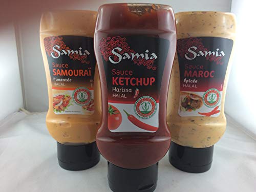 Samia Salsa Set 3 x 400 gr Ketchup, Maroc, Samourai HALAL von Samia