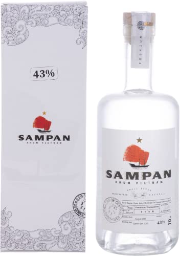 Sampan Rhum Vietnam 43% Vol. 0,7l in Geschenkbox von Sampan