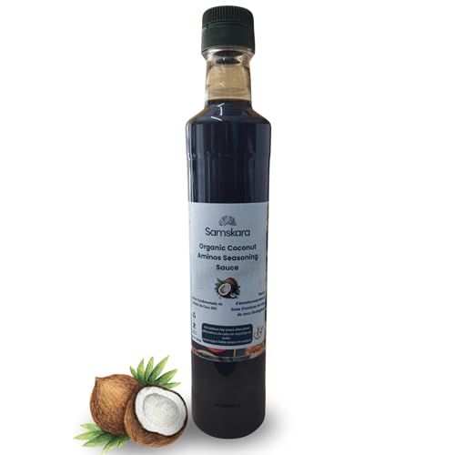 Kokosnuss-Aminos BIO | Von der Samskara-Tribe | 500ml x 1 | Natürliche Alternative zur natriumarmen Sojasauce | 100% Natürlich | Perfekt für Ihre Lieblingsrezepte und Gerichte von Samskara