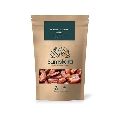 SAMSKARA Seedless Dates Organic/Ecologic Bio | for Vegan/Raw Cakes/Energy Bars/Smoothies/Shakes creative cooking … (10kg) von Samskara