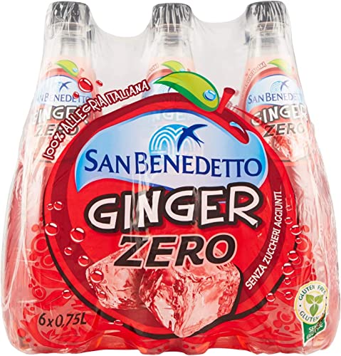 12x San Benedetto Ingwer Zero PET ohne Zucker 0,75 l Aperitivo Softdrink ohne Alkoholno ohne Zucker von San Benedetto