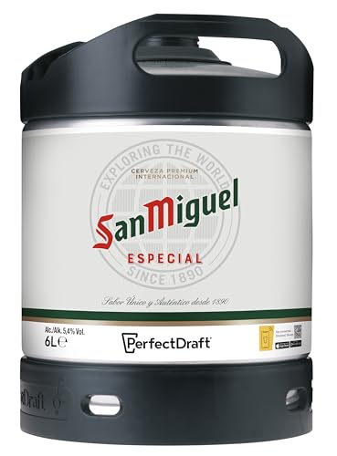 San Miguel, Internationales Premium Lagerbier aus Spanien, Perfect Draft (1 x 6l) MEHRWEG Fassbier von San Miguel