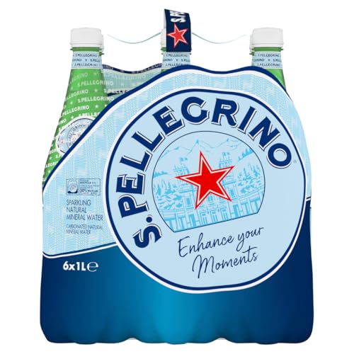 San Pellegrino Sprudelndes natürliches Mineralwasser, 6 x 1 l von S.Pellegrino