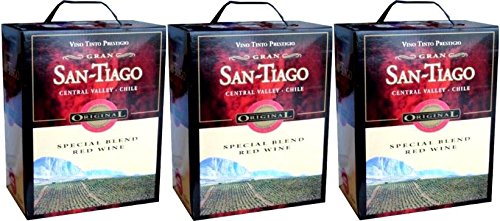 3 x SAN TIAGO RED WINE SPECIAL BLEND Bag in Box 3 Liter Incl. Goodie von Flensburger Handel von San Tiago