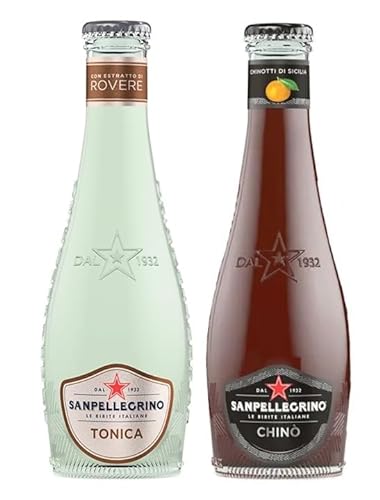 48er-Pack Testpaket San Pellegrino Chinotto Alkoholfreies Getränk + Tonica Rovere Alkoholfreies Getränk 20cl Einweg-Glasflasche von SanPellegrino