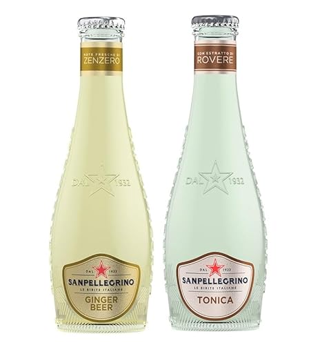 48er-Pack Testpaket San Pellegrino Ginger Beer Alkoholfreies Getränk mit Noten von Ingwer + Tonica Rovere Alkoholfreies Getränk 20cl Einweg-Glasflasche von SanPellegrino