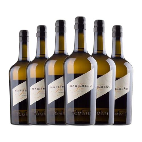 Sánchez Romate Fino Marismeño Palomino Fino Jerez-Xérès-Sherry Halbe Flasche 37 cl Verstärkter Wein (Karton mit 6 Halbe Flasche von 37 cl) von Sánchez Romate Hnos