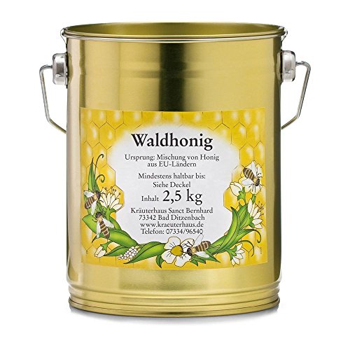 Sanct Bernhard Waldhonig | Naturbelassen | Kräftiges Aroma | Leicht harzige & warme Note | Nicht nur als Brotaufstrich zum Frühstück | 2,5 kg von Kräuterhaus Sanct Bernhard