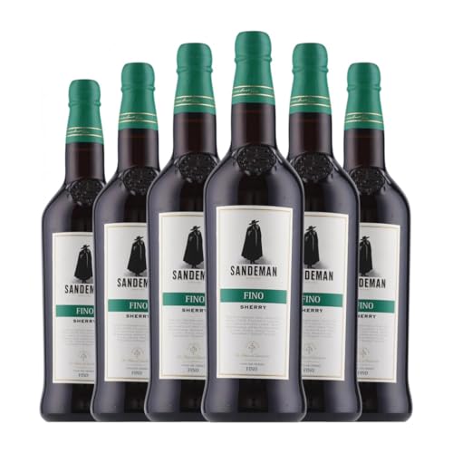 Sandeman Porto Fino Jerez-Xérès-Sherry 75 cl Verstärkter Wein (Karton mit 6 Flaschen von 75 cl) von Sandeman Porto