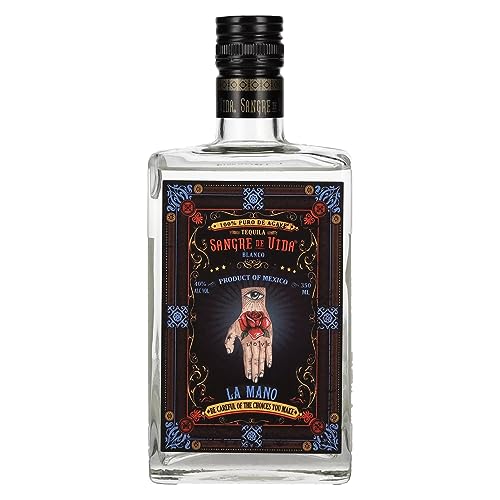 Sangre de Vida Loteria LA MANO Blanco Tequila 100% de Agave 40% Vol. 0,35l von Sangre de Vida