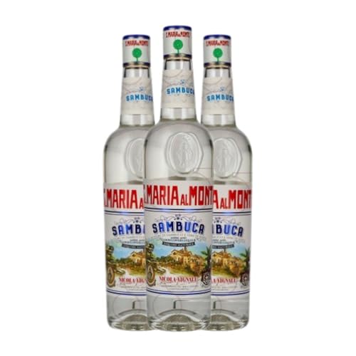 Anislikör Santa María al Monte. Sambuca 70 cl (Karton mit 3 Flaschen von 70 cl) von Santa María al Monte