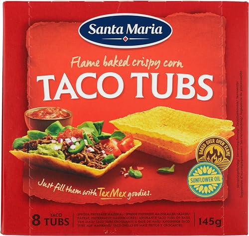 Santa Maria Taco Tubs | 12 x 145g | Stabil & Vielseitig einsetzbar | Ideal für Familienessen, Partys oder als schnelle Mahlzeit von Santa Maria