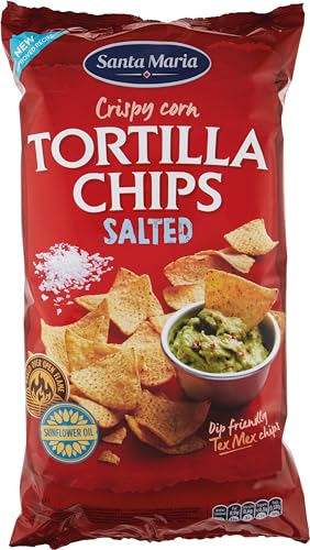 Santa Maria Tortilla Chips Salted | 12 x 475g | Leicht gesalzen für den perfekten Snack | Ideal zum Dippen & Teilen von Santa Maria