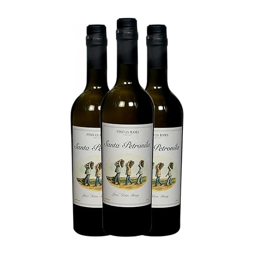 Santa Petronila Fino en Rama Palomino Fino Jerez-Xérès-Sherry Medium Flasche 50 cl (Schachtel mit 3 Medium Flasche von 50 cl) von Distribuidor