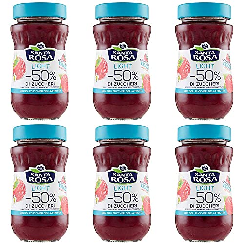 6x Santa Rosa Light Lamponi Himbeeren Marmelade Konfitüre -50% Zucker 260g von Santa Rosa