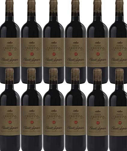 Rotwein aus der Toskana - 12 x 0,750 l. - CHIANTI SUPERIORE DOCG - Santa Cristina - Weingut Marchesi Antinori von Santa cristina - Weingut Marchesi Antinori